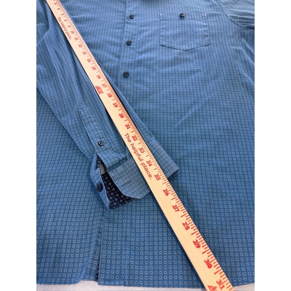 Ted Baker London Button Down Shirt Mens 6/XL Blue Longsleeve Button Down - Picture 14 of 16